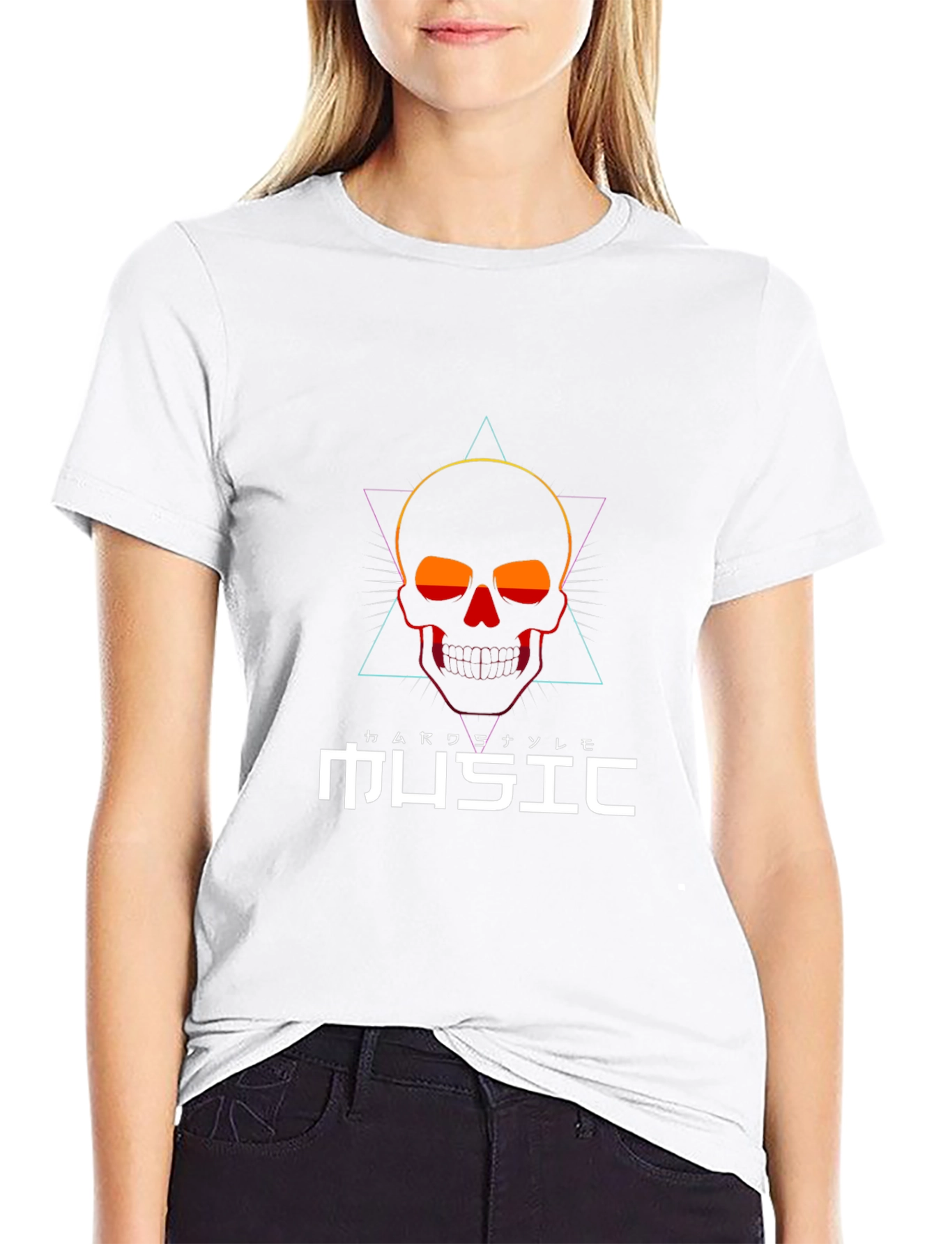 Skull Music Graphic T-Shirt - Cool Edgy Design