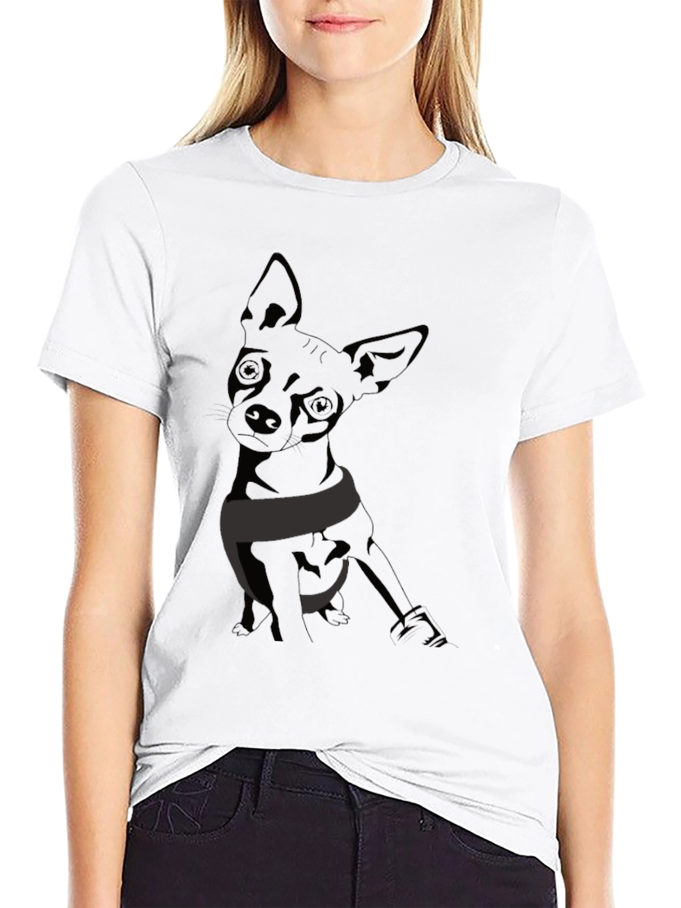 Chihuahua Graphic T-Shirt - Mens Black Tee