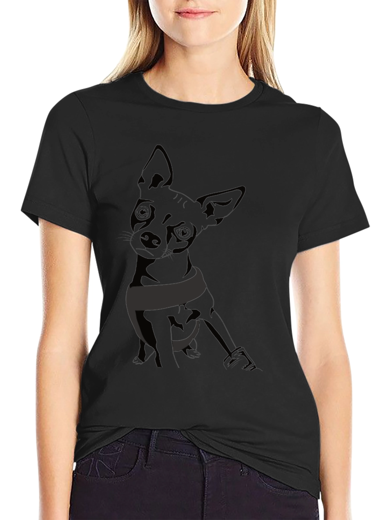 Chihuahua Graphic T-Shirt - Mens Black Tee