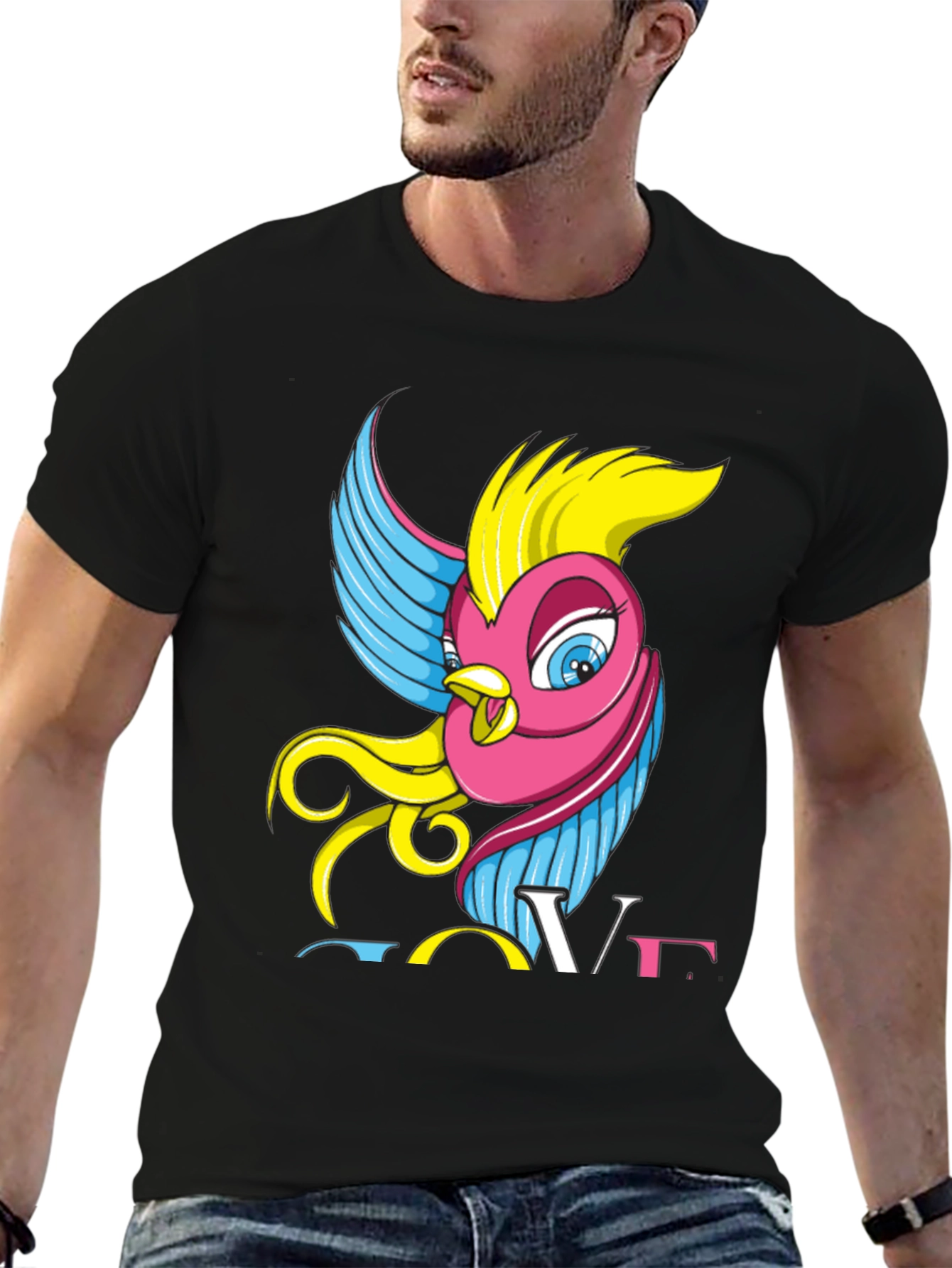 Love Bird Graphic T-Shirt - Fun & Stylish