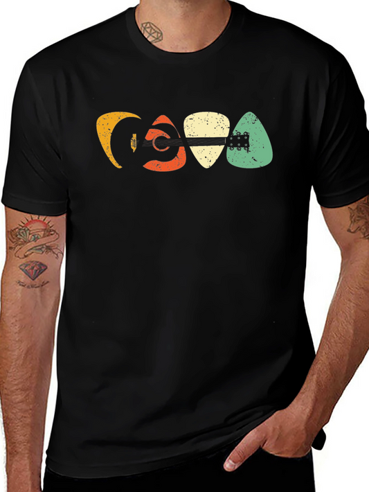 Vintage Guitar Pick T-Shirt - Musician Tee