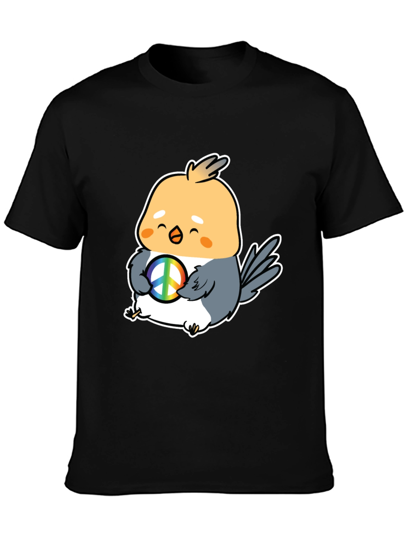 Peace Bird Graphic Tee - Cute Cartoon Bird T-Shirt