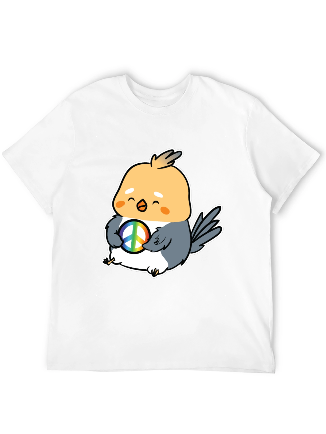 Peace Bird Graphic Tee - Cute Cartoon Bird T-Shirt
