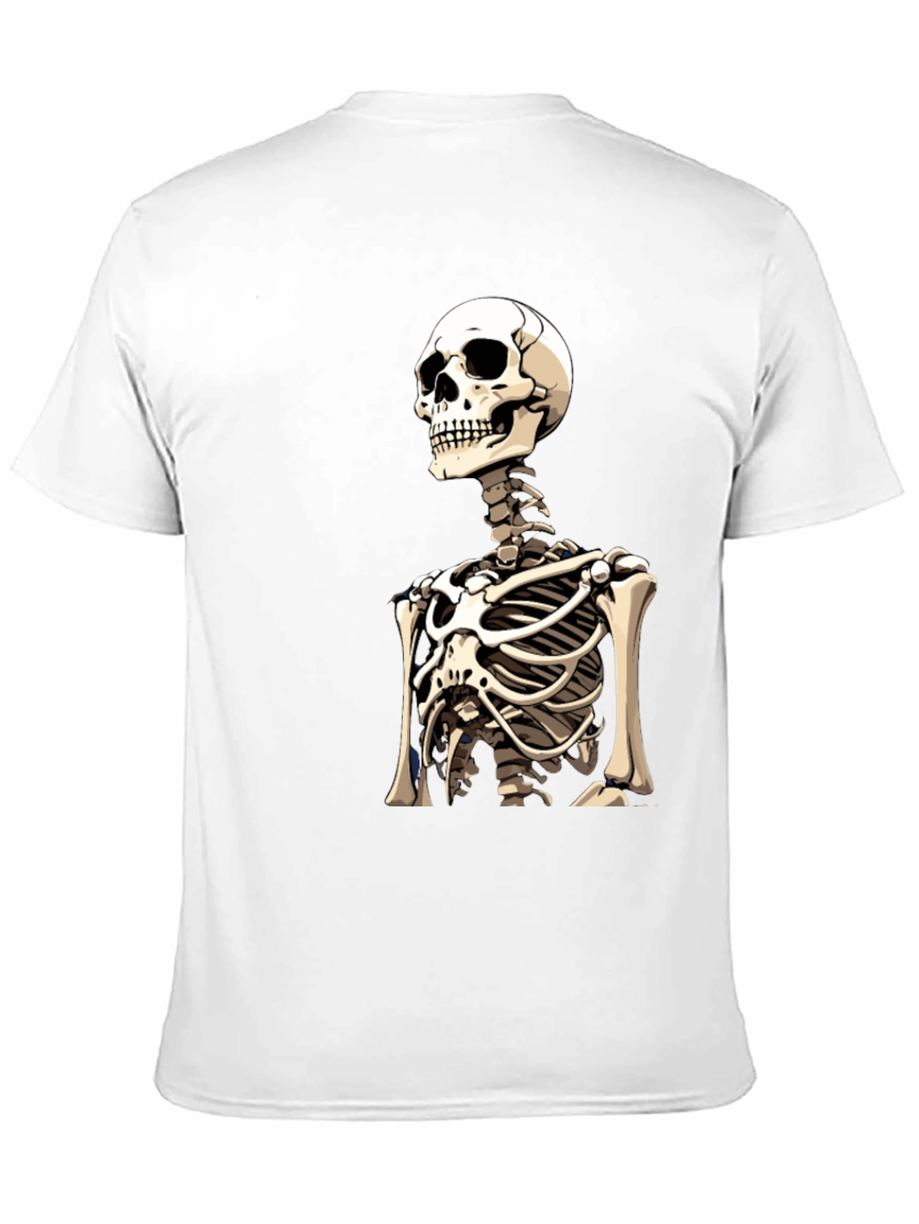 Skeleton Rib Cage Graphic Tee - Black