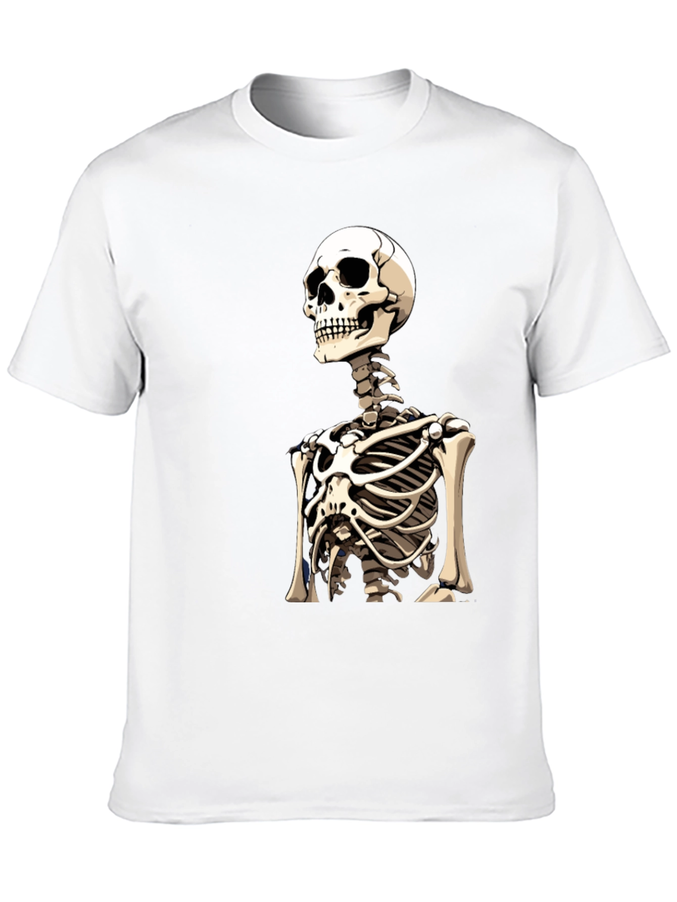 Skeleton Rib Cage Graphic Tee - Black