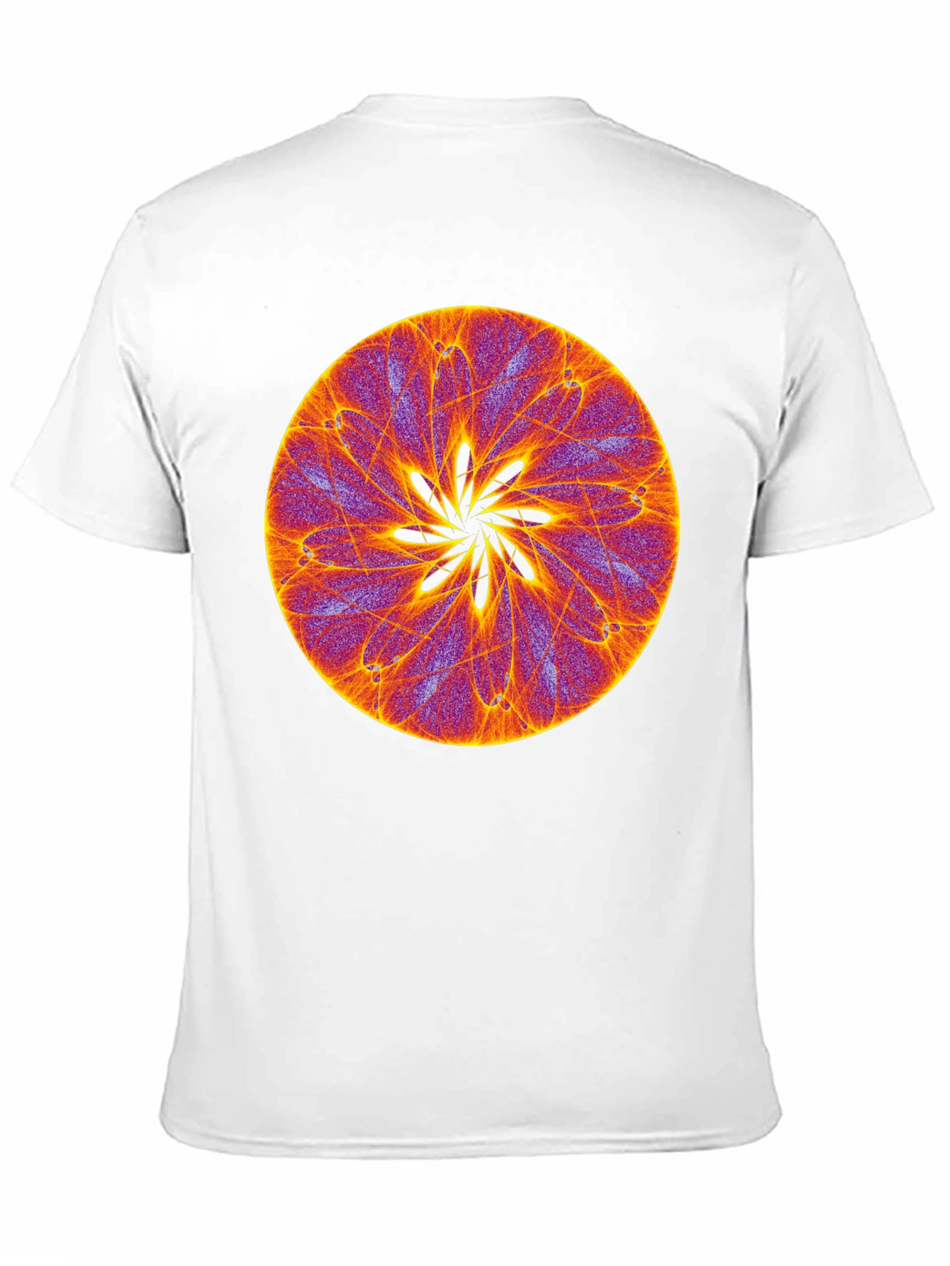 Abstract Geometric Mandala Graphic T-Shirt - Black