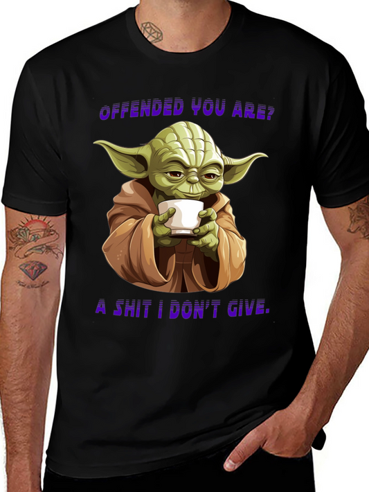 Yoda Coffee T-Shirt - Offended You Are? I Dont Give