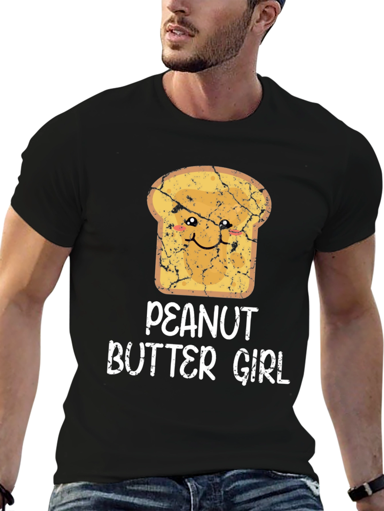 Peanut Butter Girl Funny Graphic T-Shirt