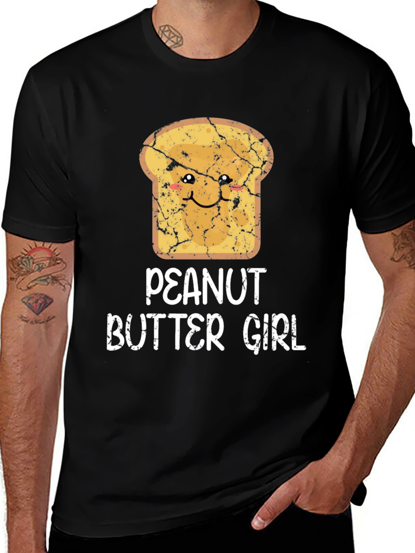 Peanut Butter Girl Funny Graphic T-Shirt