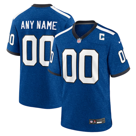 Custom1 Indianapolis Colts Blue Alternate Game Jerseys