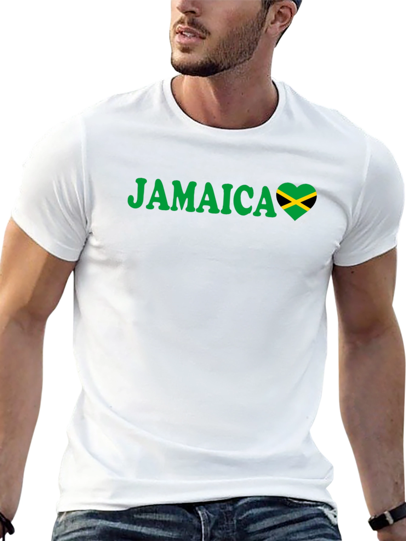 Jamaica Heart Flag T-Shirt