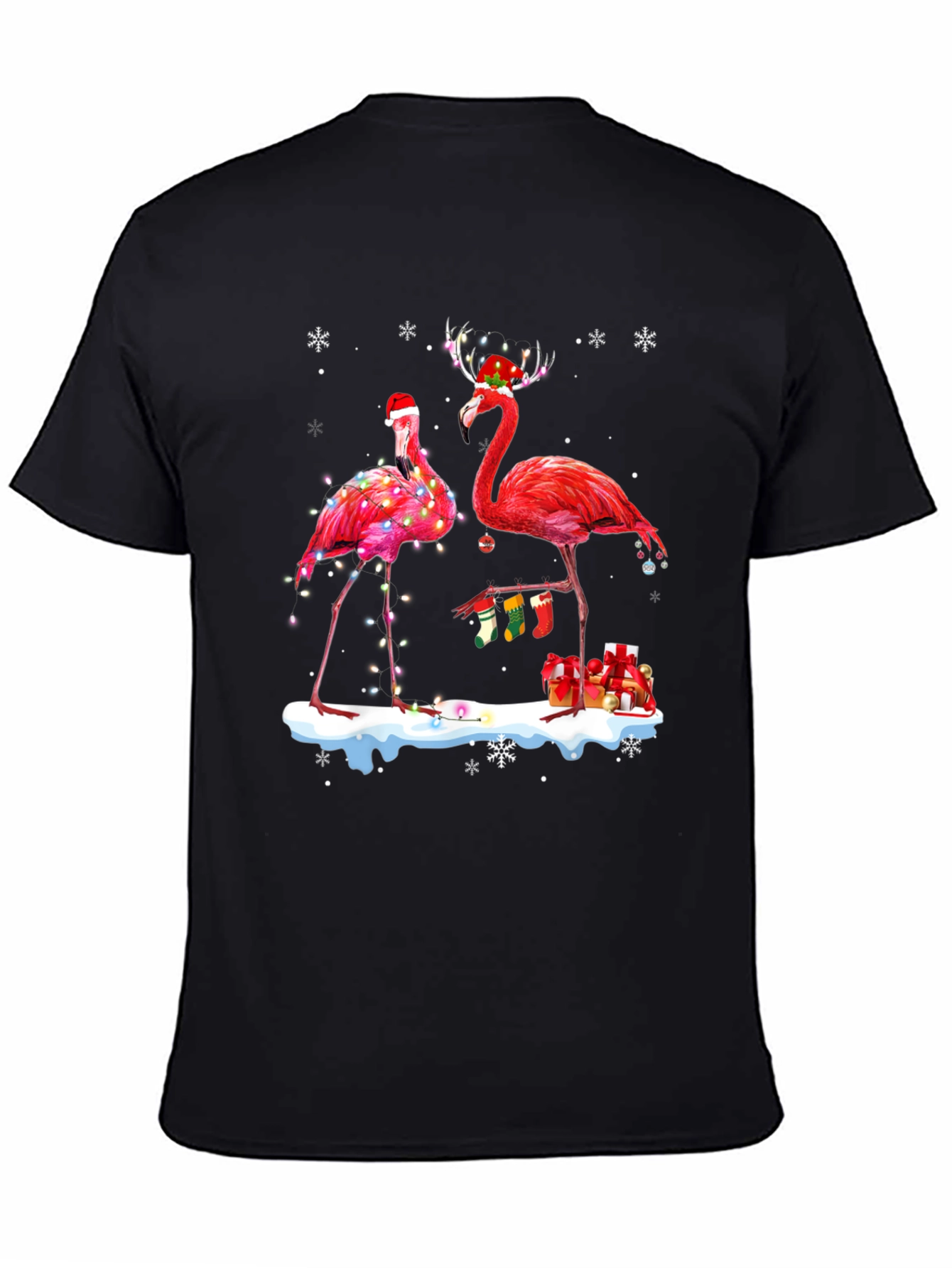 Festive Flamingo Christmas T-Shirt