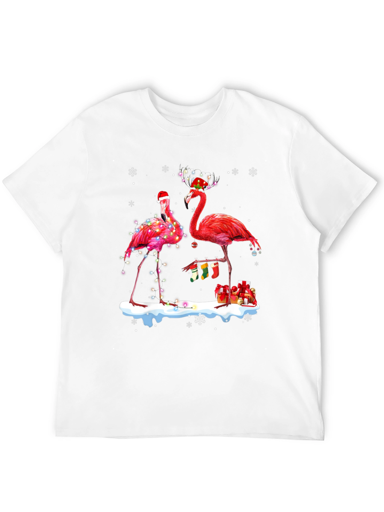 Festive Flamingo Christmas T-Shirt