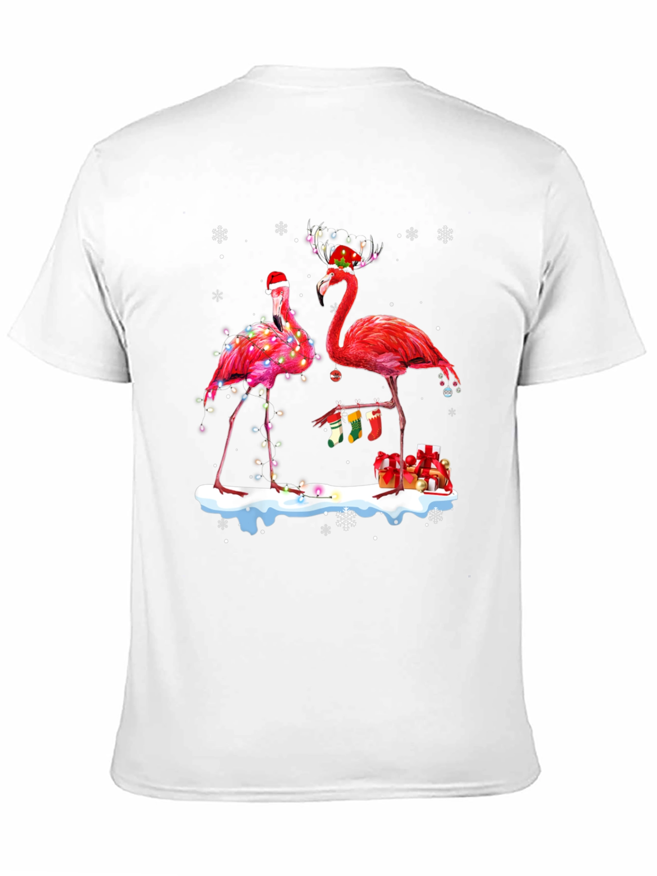Festive Flamingo Christmas T-Shirt