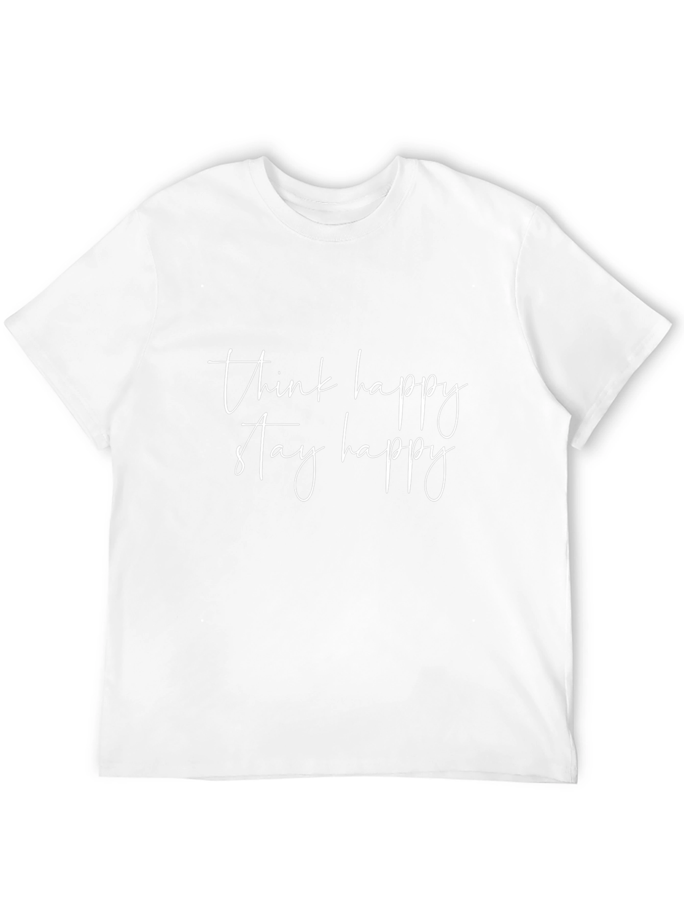 Think Happy Stay Happy Black Tee