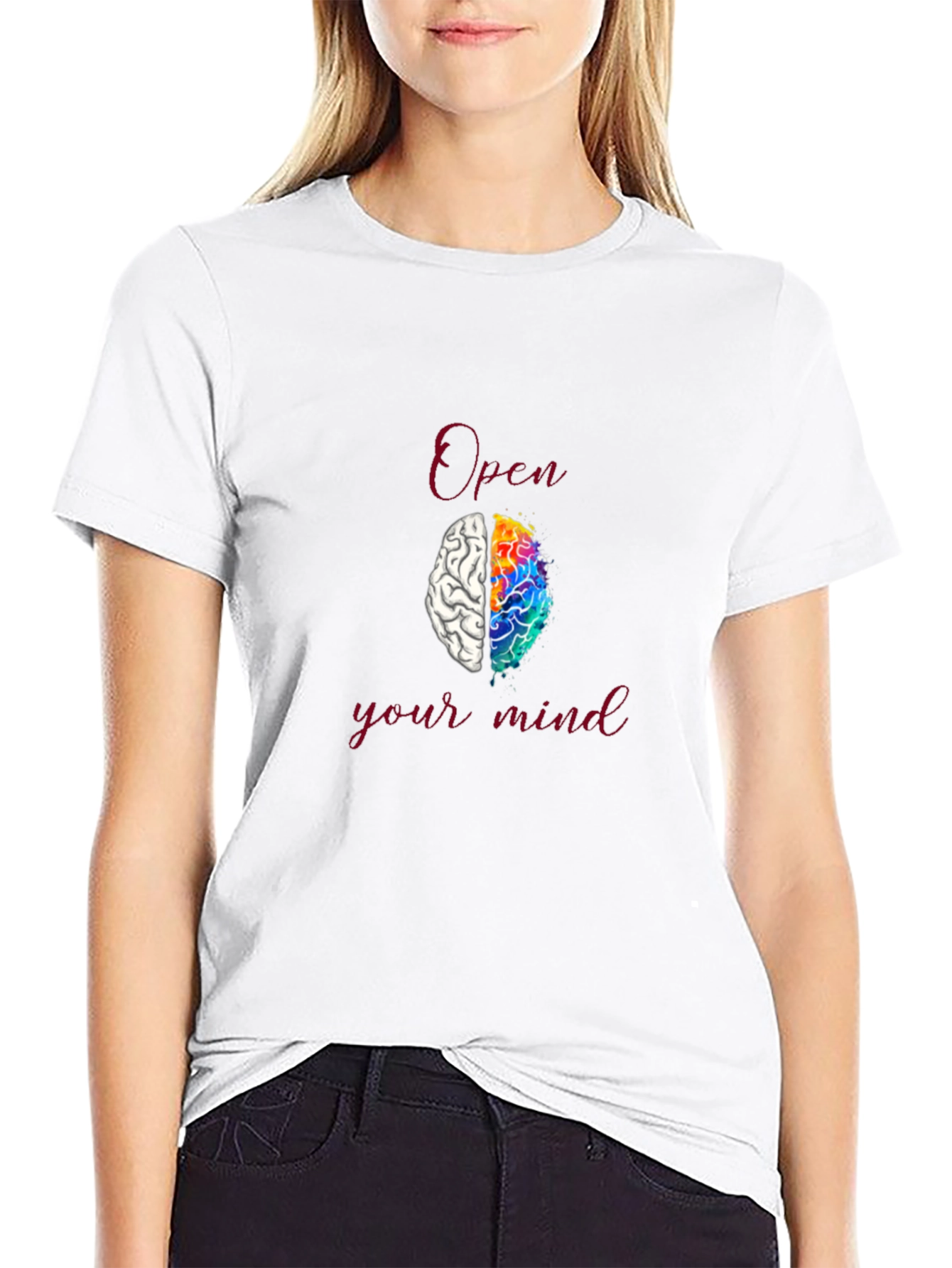 Open Your Mind T-Shirt - Brain Design