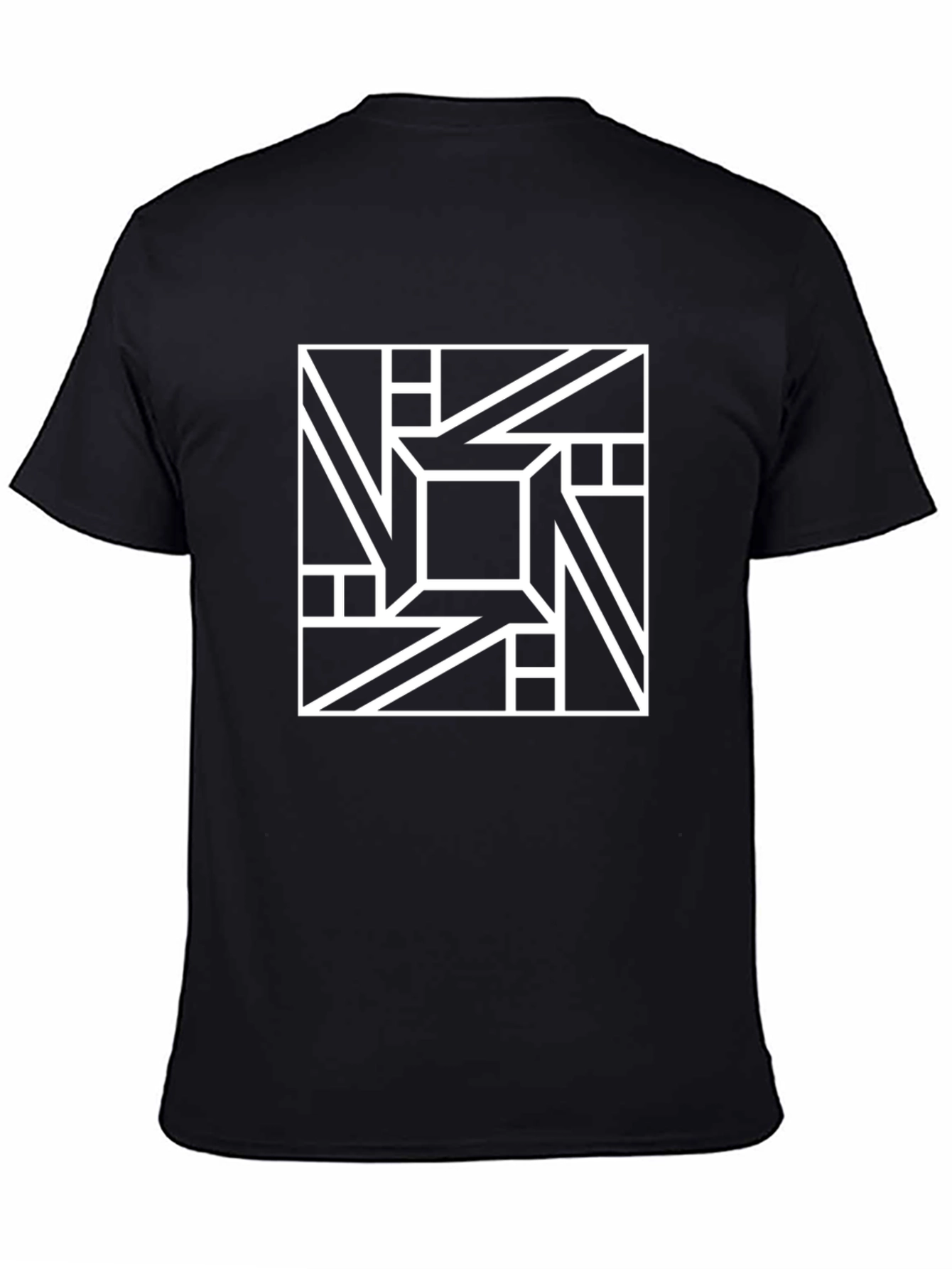 Geometric Square Graphic T-Shirt - Modern Style