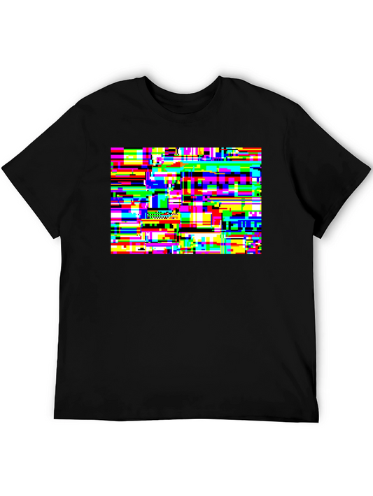 Glitch Art T-Shirt - Vibrant Pixel Distortion Tee