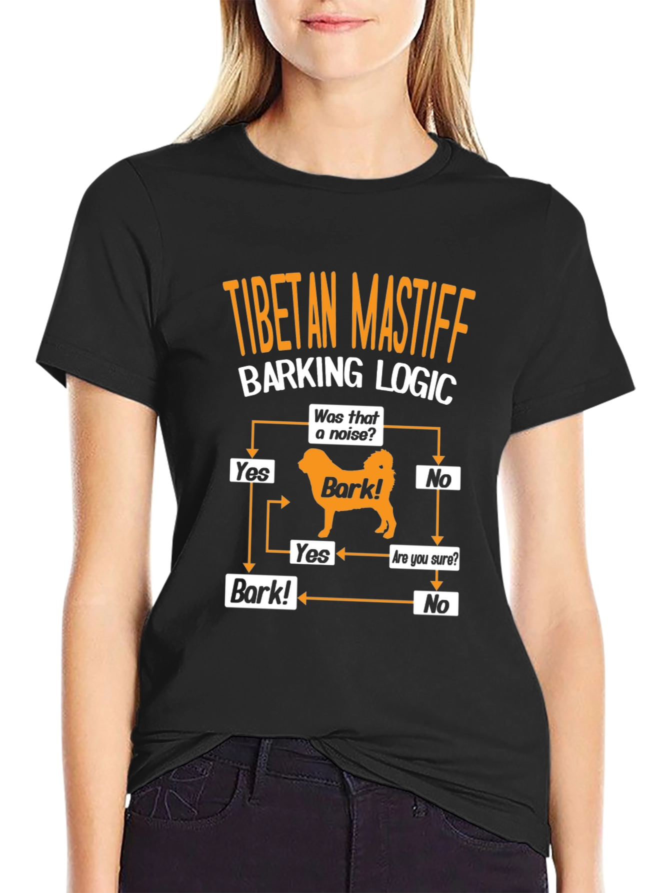 Tibetan Mastiff Barking Logic T-Shirt