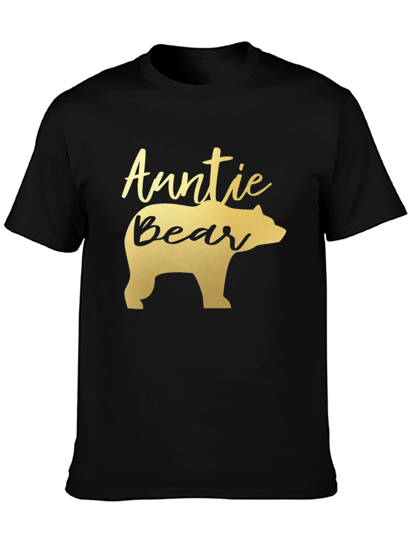 Auntie Bear Graphic T-Shirt - Black