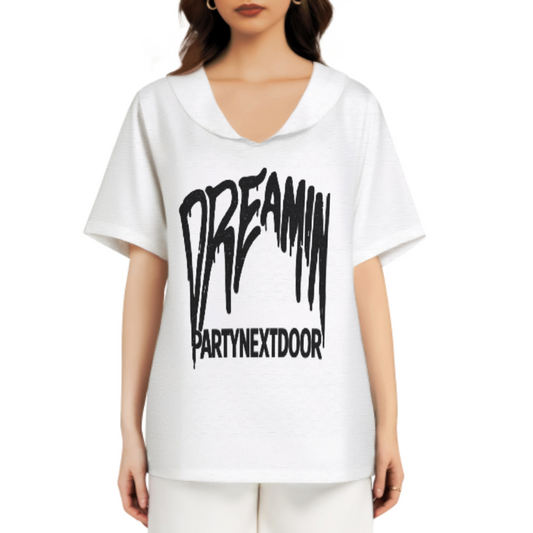 Drippy Streetwear Graphic Tee, Dream Inspired Typography Shirt, Urban Aesthetic Oversized T-Shirt, Minimalist Music Style Graphic Top(z730)