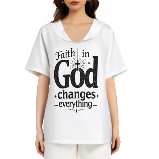 Faith in God Graphic Tee, Inspirational Christian Quote Shirt, Minimalist Religious Typography T-Shirt, Motivational Faith Based Top(z729)