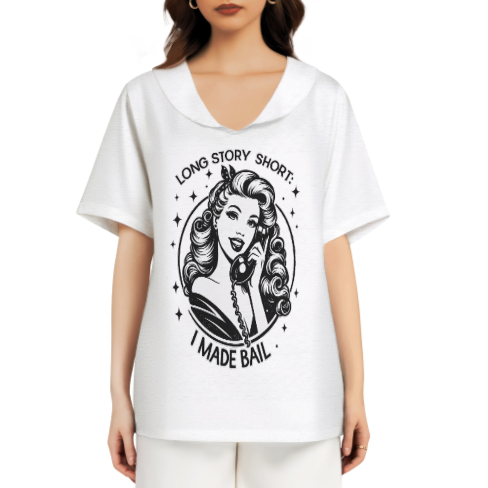 Retro Pin Up Graphic Tee, Vintage Phone Girl Shirt, Funny Rebel Quote T-Shirt, Rockabilly Inspired Graphic Top for Women(z728)