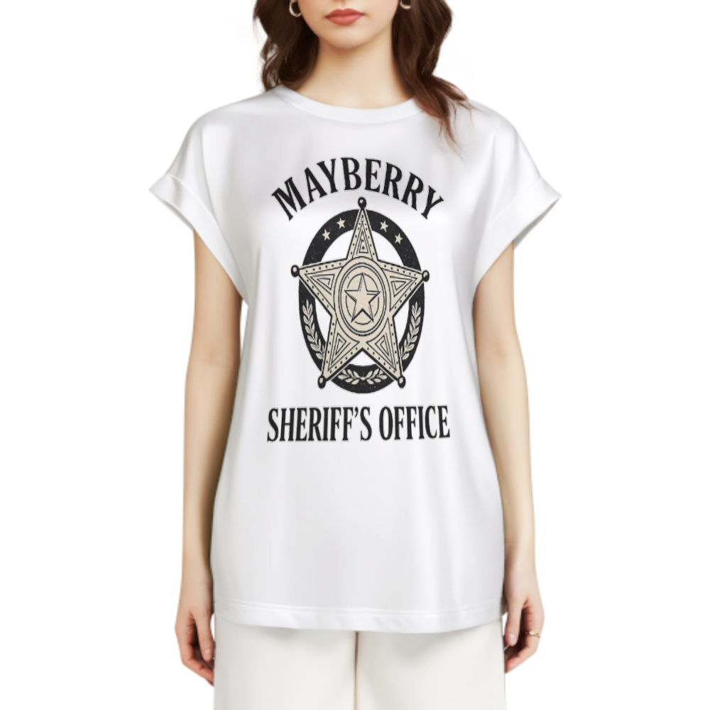 Vintage Sheriff Badge Graphic Tee, Retro Western Law Style Shirt, Rustic Americana Graphic T-Shirt, Old School Badge Inspired Top(z732)