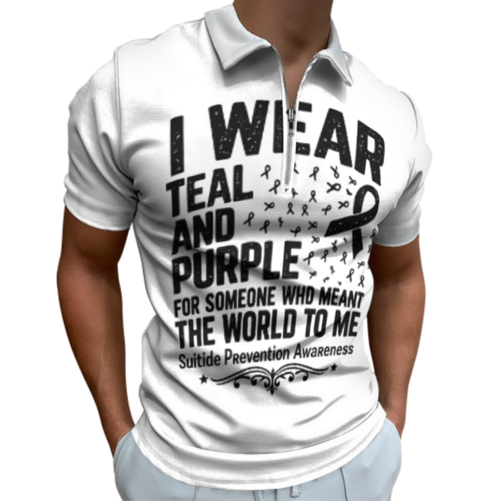 Teal And Purple Suicide Prevention Awareness Shirt, Mental Health Support Graphic Tee, Inspirational Awareness Apparel, Meaningful Tribute Design, Unisex Casual Statement Top(z703)
