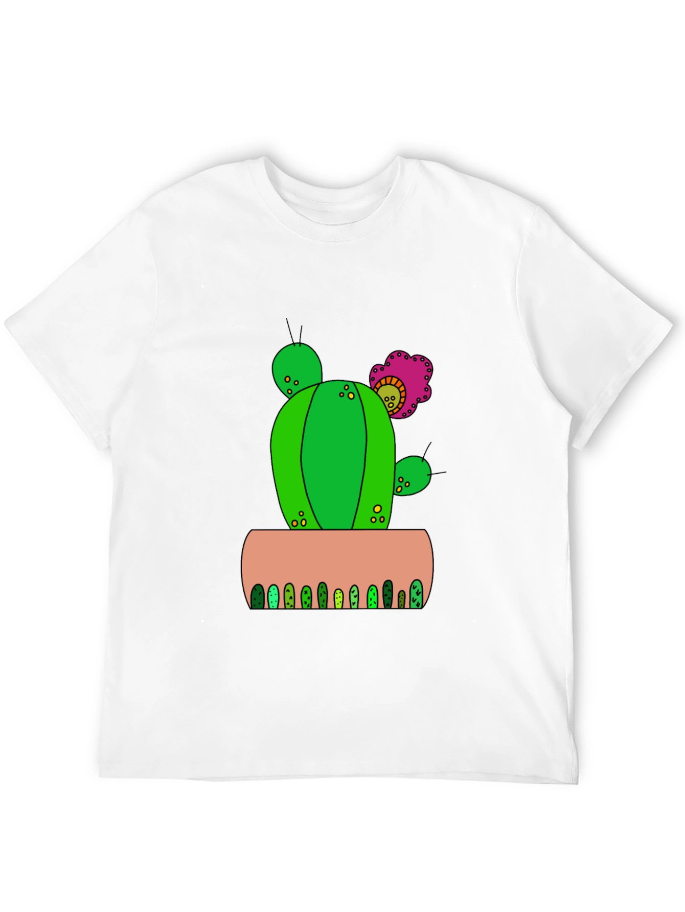Cactus Flower Graphic Tee - Desert Style Shirt