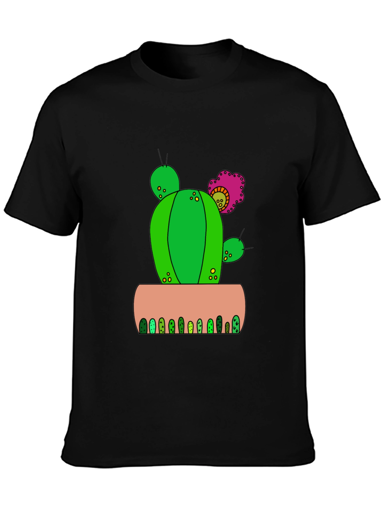 Cactus Flower Graphic Tee - Desert Style Shirt