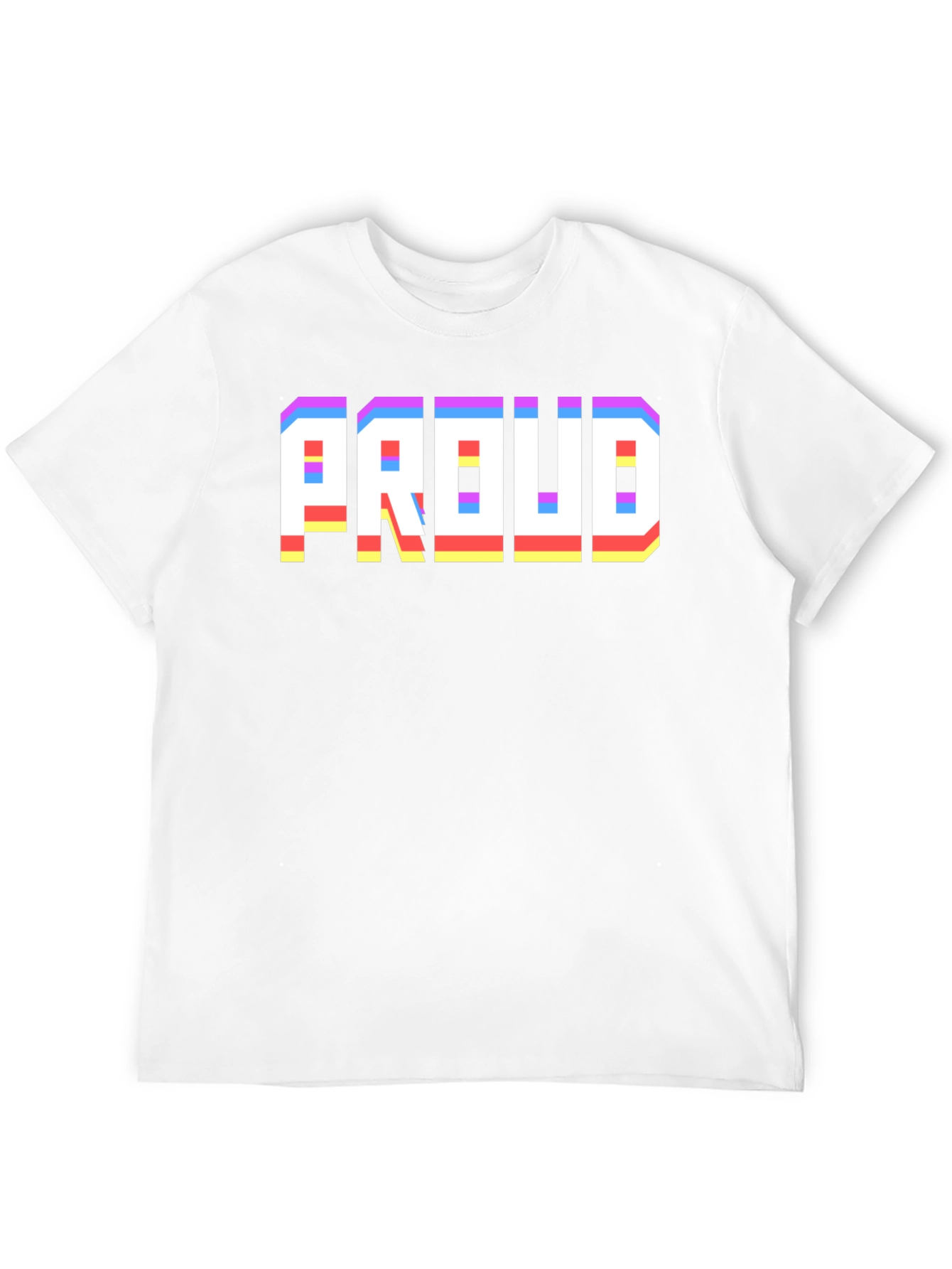 Retro Pixel PROUD Graphic Black T-Shirt