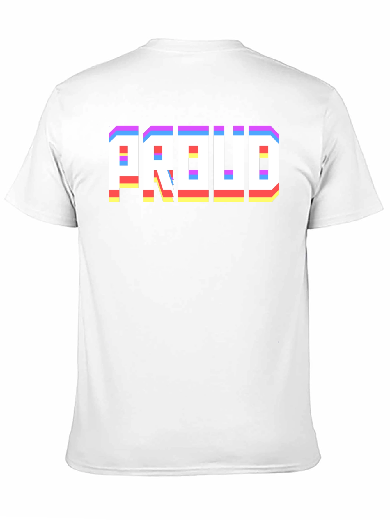 Retro Pixel PROUD Graphic Black T-Shirt