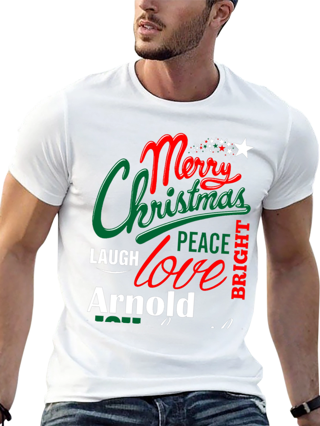 Merry Christmas Arnold T-Shirt Festive Holiday Tee