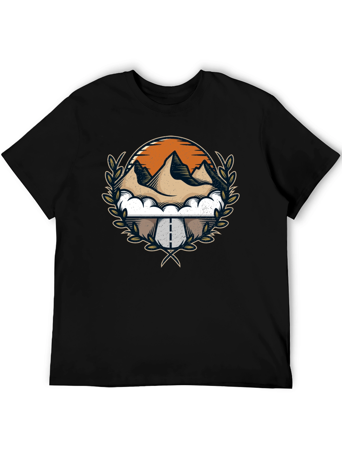 Mountain Road Graphic Tee - Black