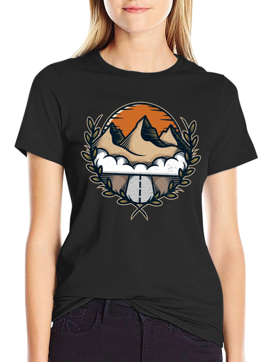 Mountain Road Graphic Tee - Black