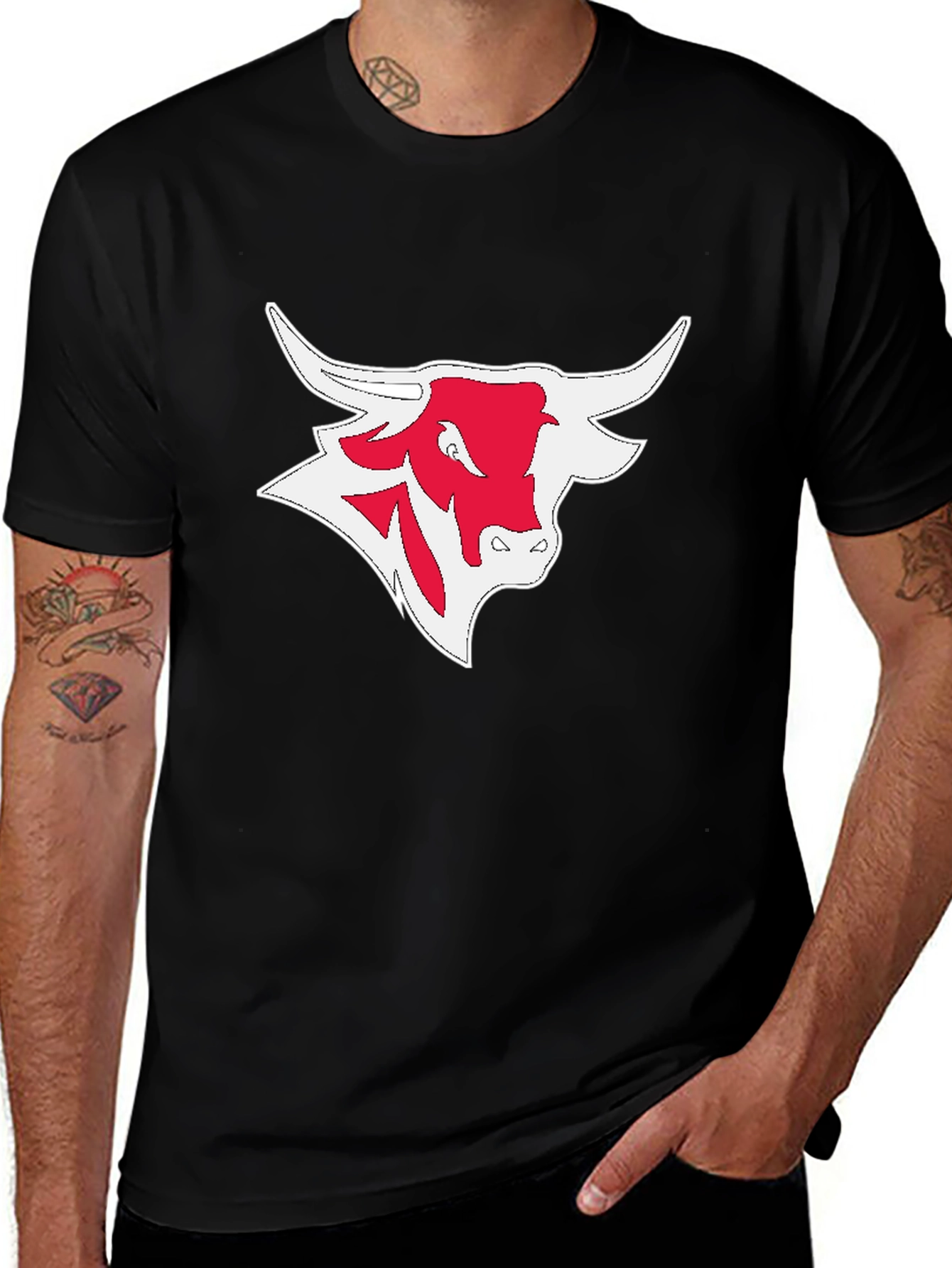 Bull Graphic Black T-Shirt