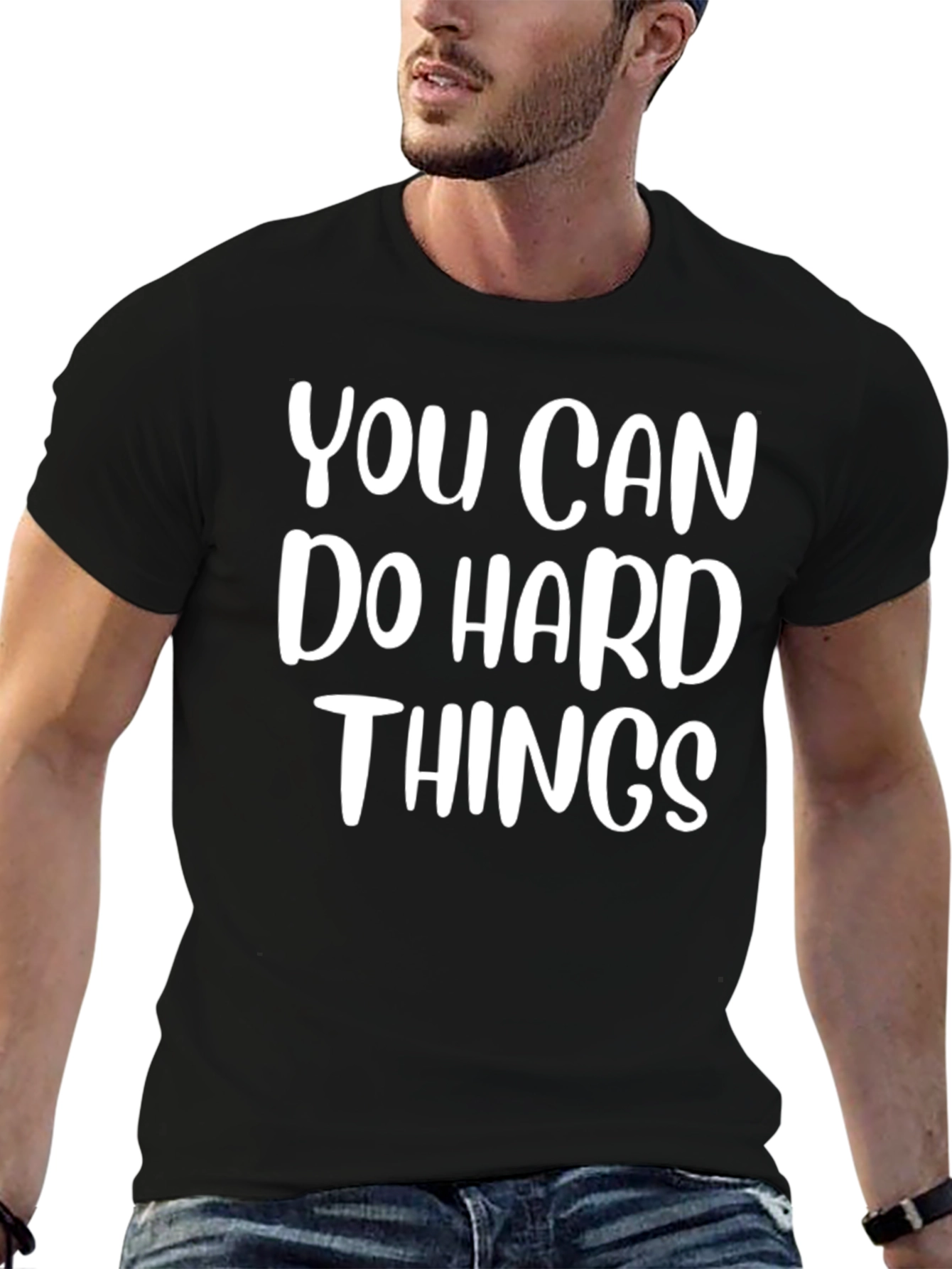 Inspirational You Can Do Hard Things Graphic Tee