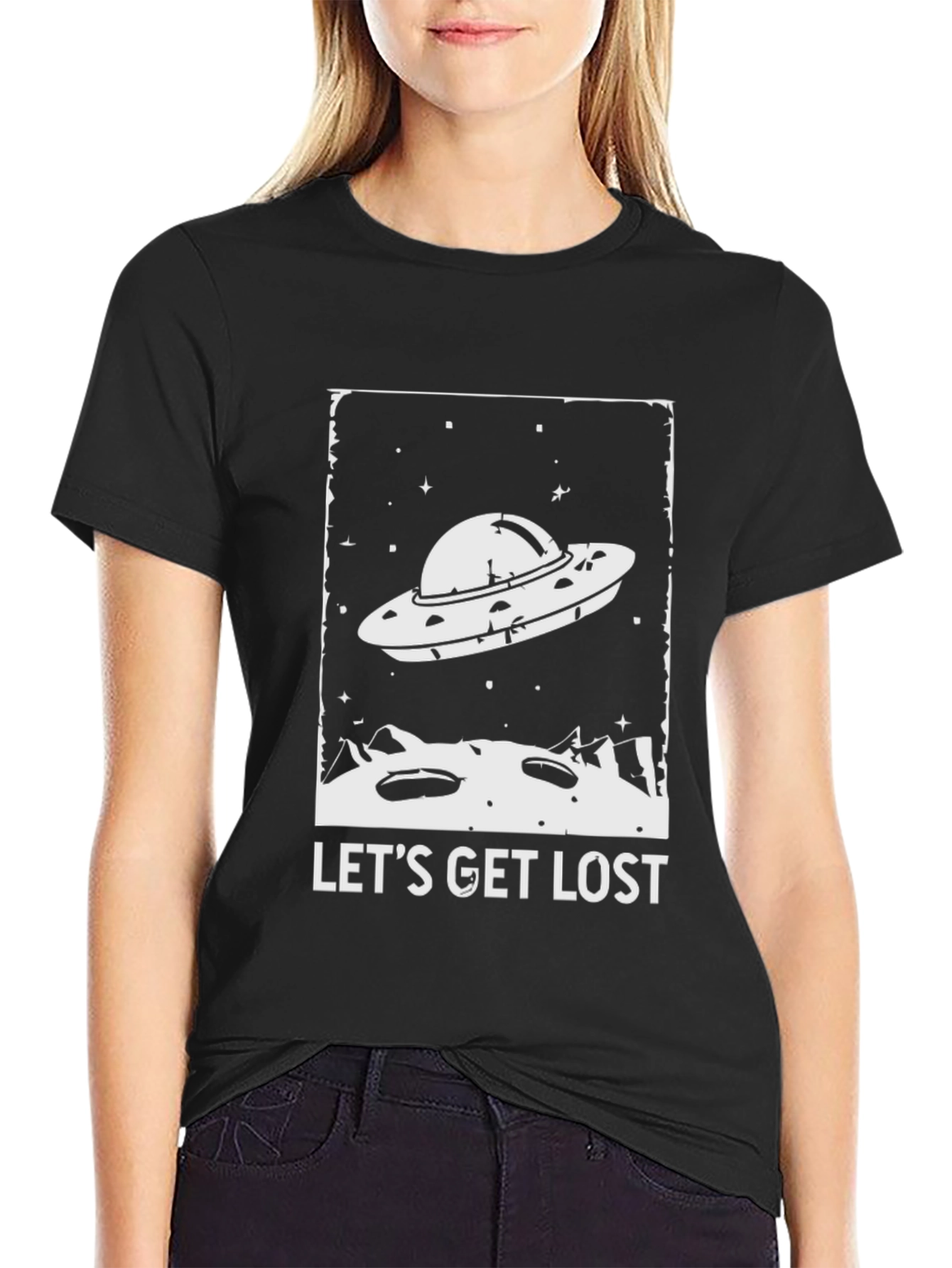 Lets Get Lost UFO Graphic T-Shirt