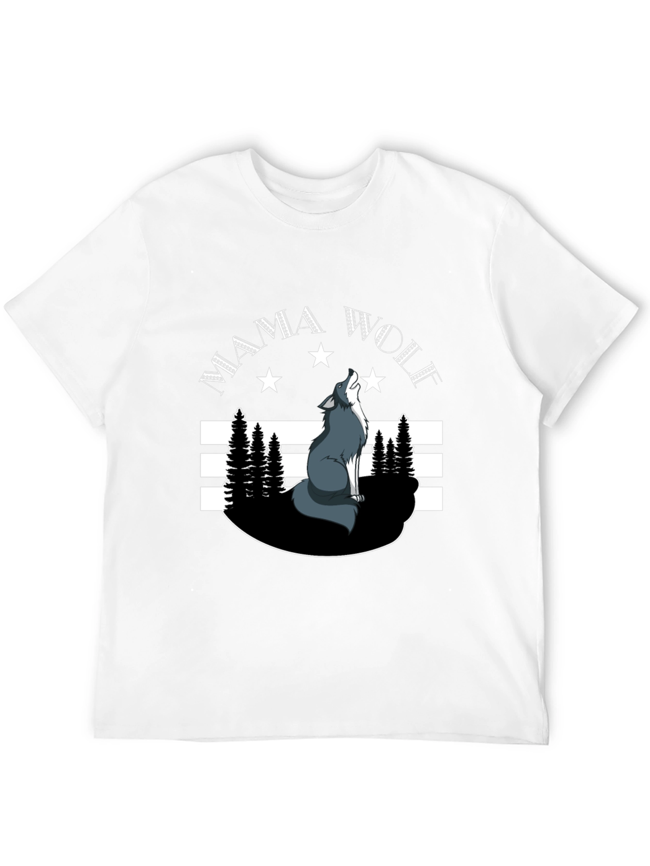 Mama Wolf Graphic Tee - Black