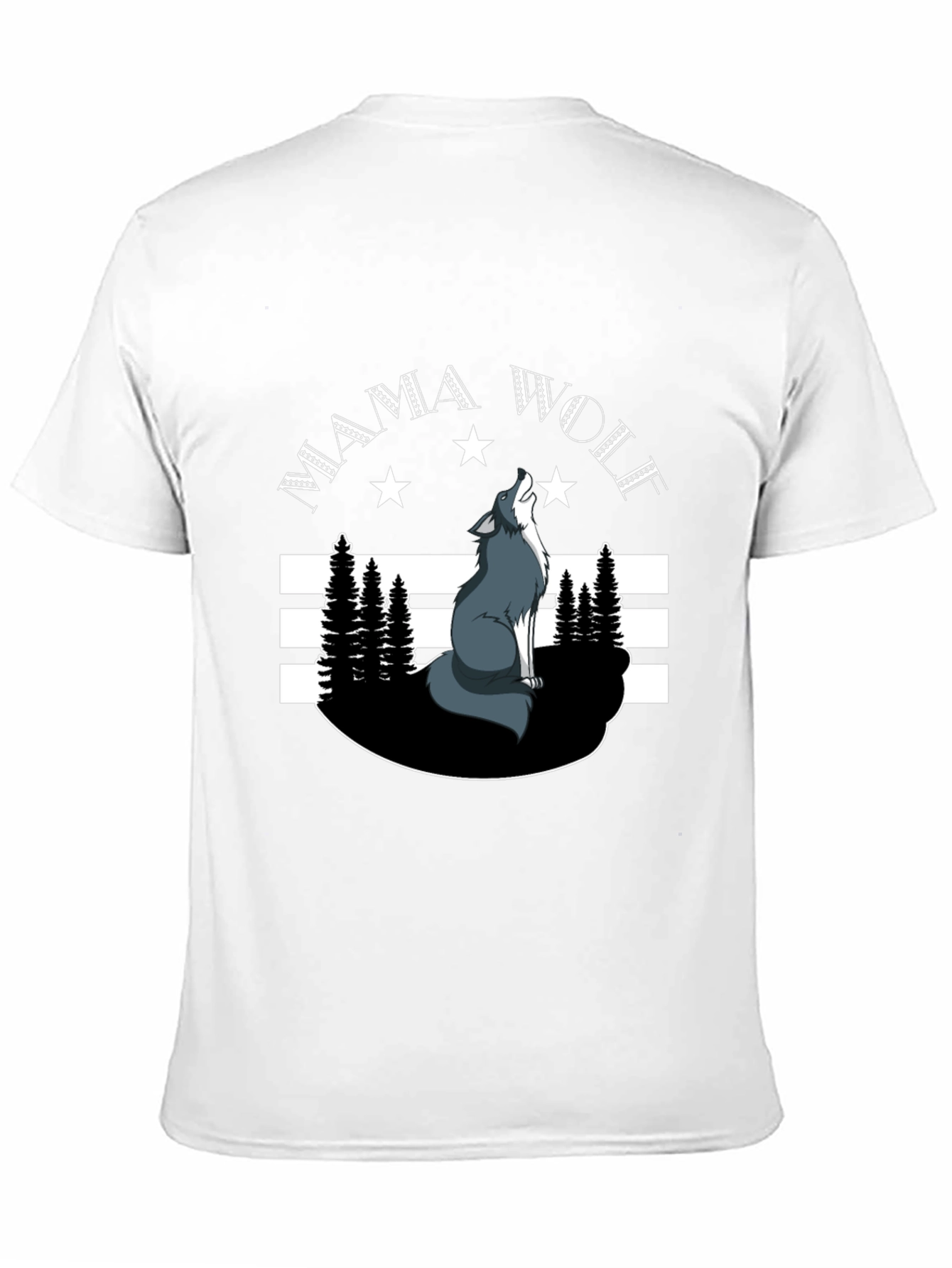 Mama Wolf Graphic Tee - Black
