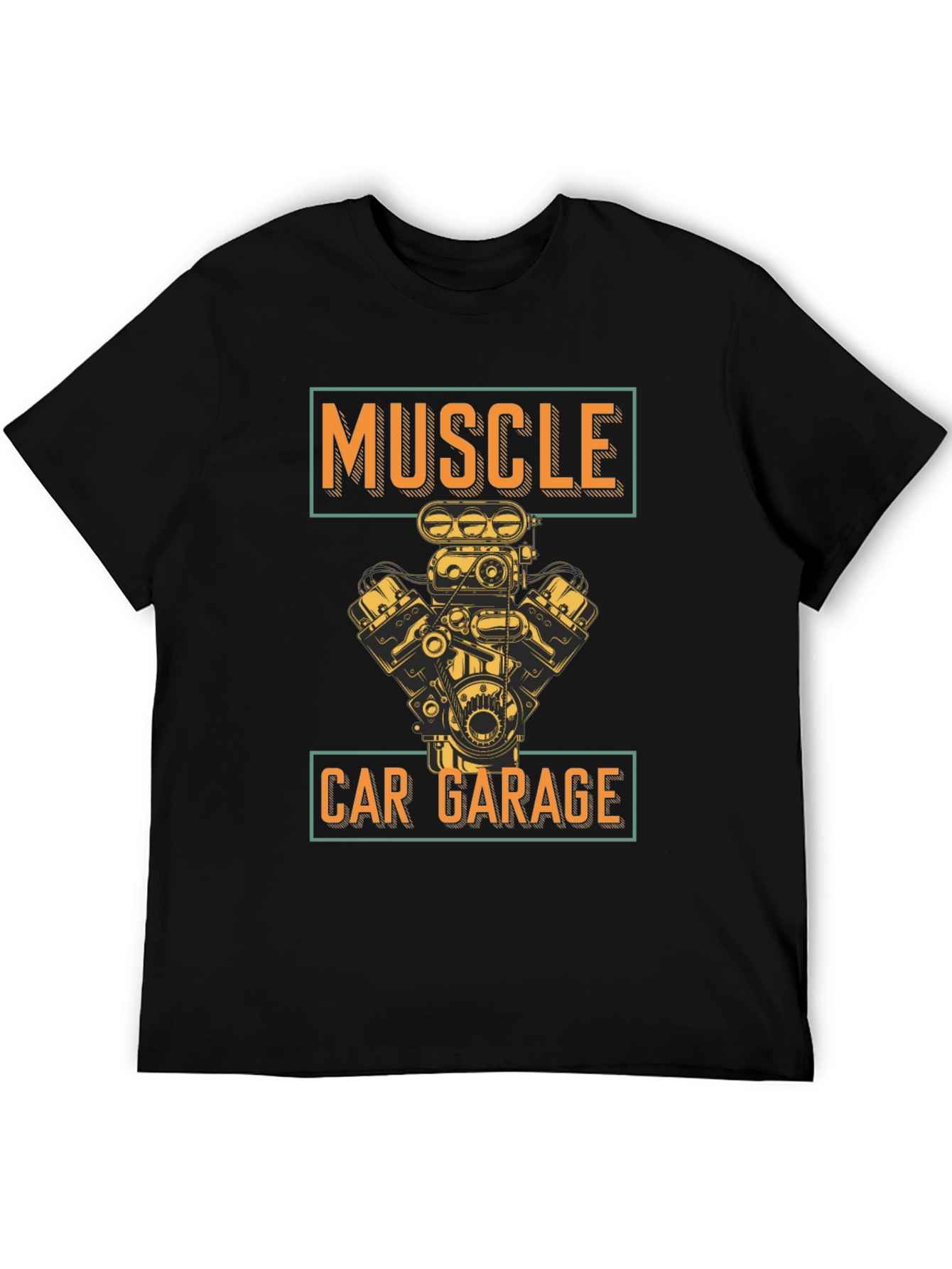 Muscle Car Garage Graphic Tee - Black