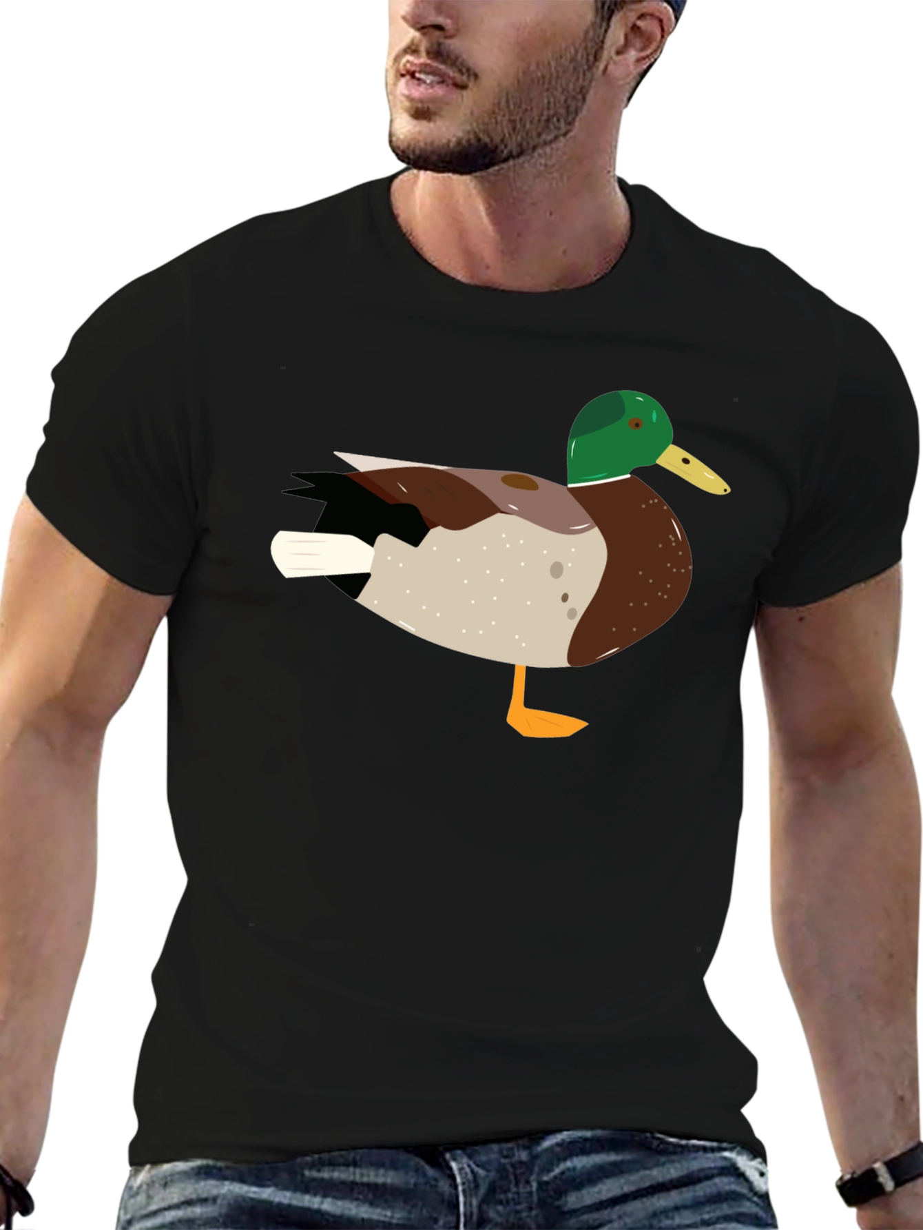 Duck Graphic T-Shirt - Mens Crew Neck Tee