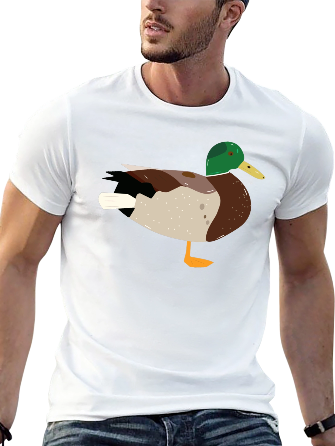 Duck Graphic T-Shirt - Mens Crew Neck Tee