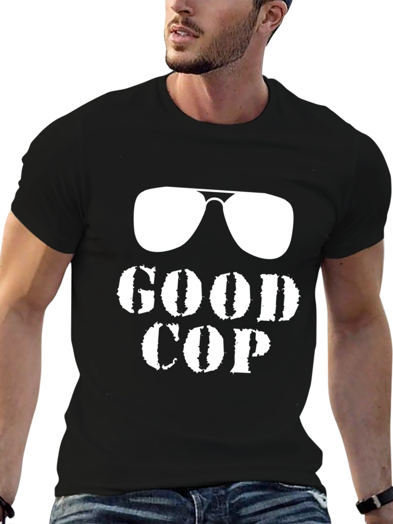 Good Cop T-Shirt Funny Sunglasses Design Tee