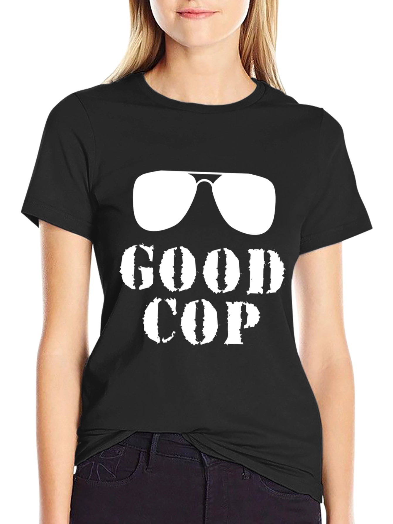 Good Cop T-Shirt Funny Sunglasses Design Tee