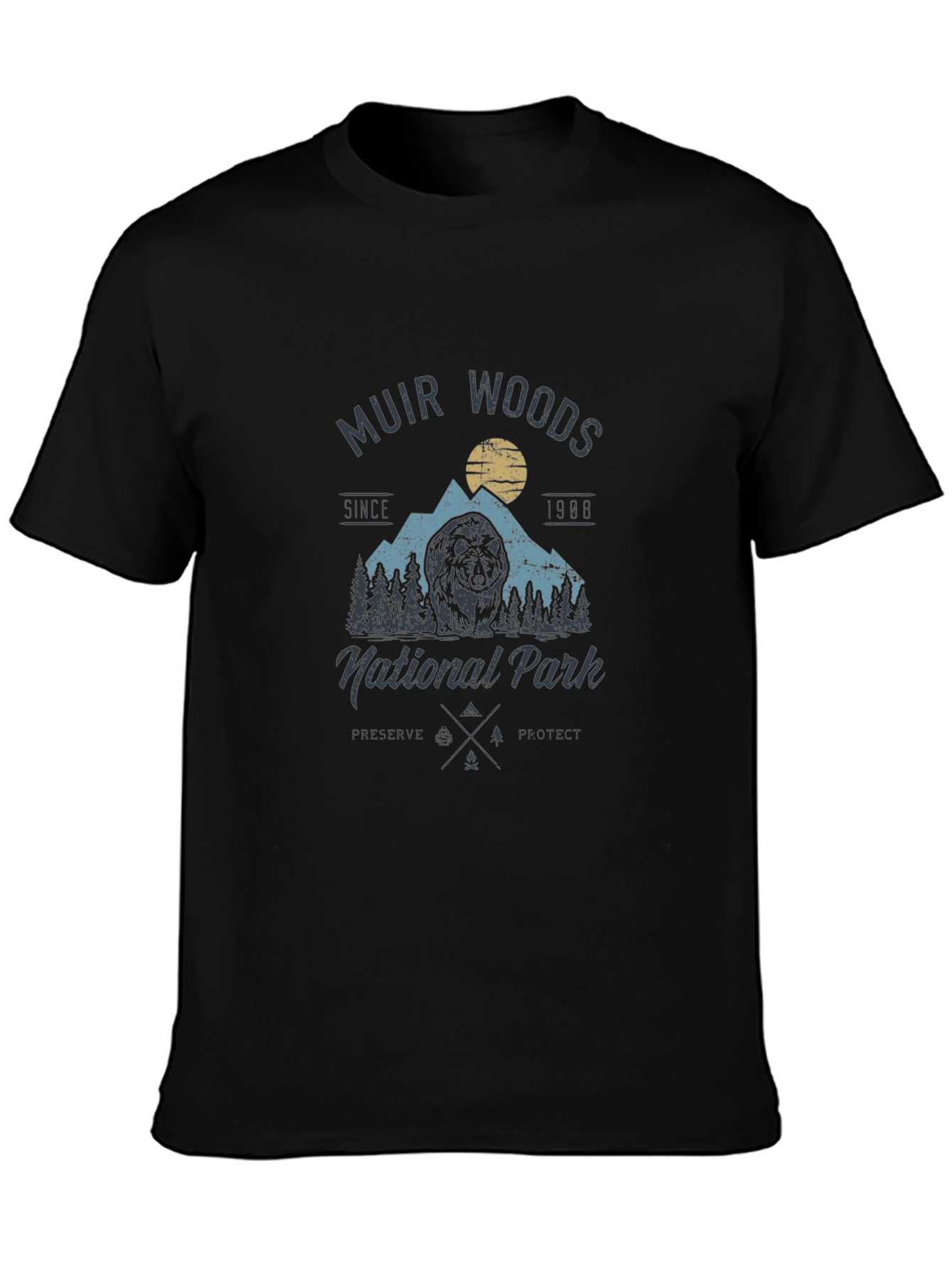 Muir Woods National Park Black T-Shirt