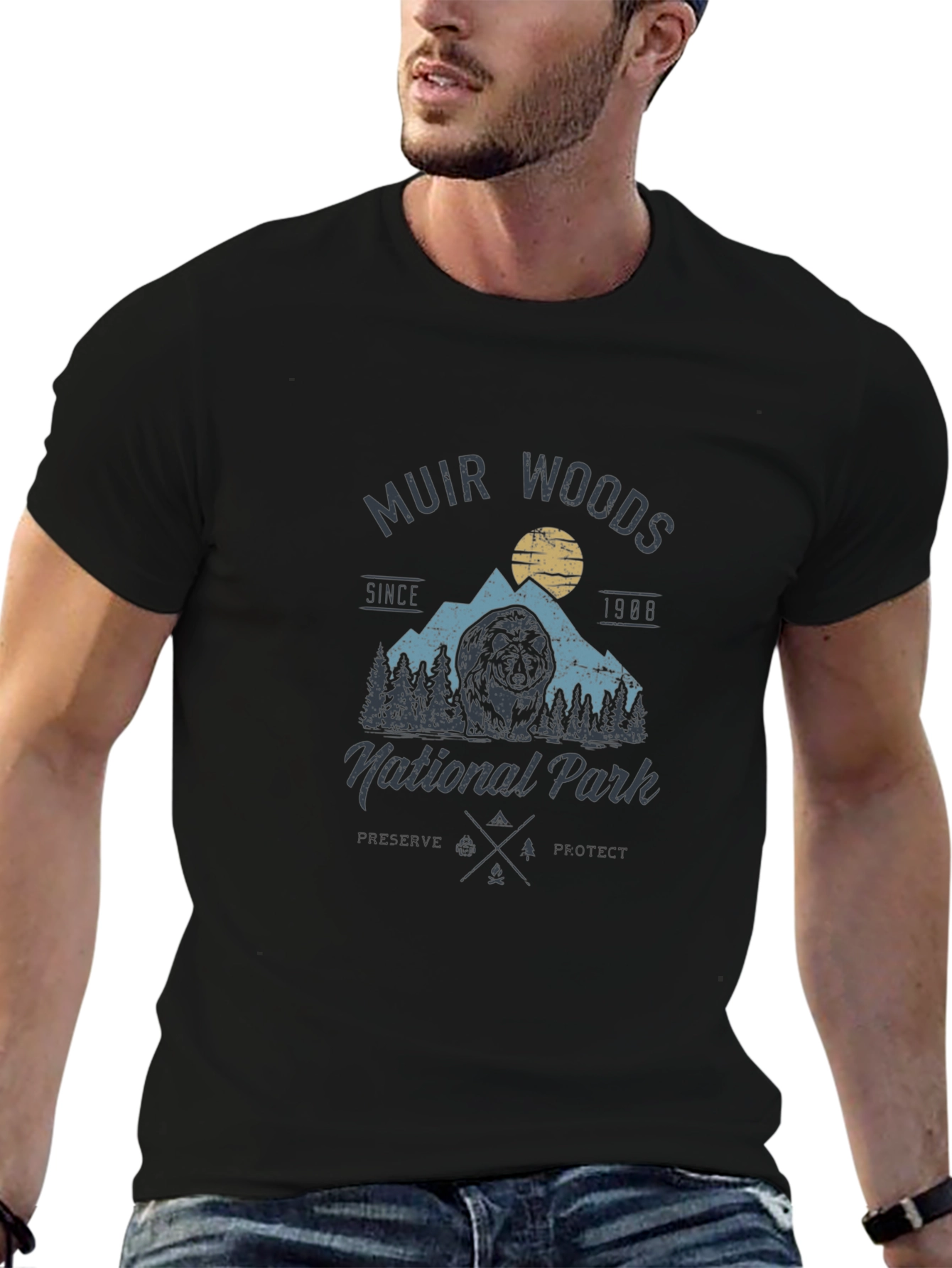 Muir Woods National Park Black T-Shirt