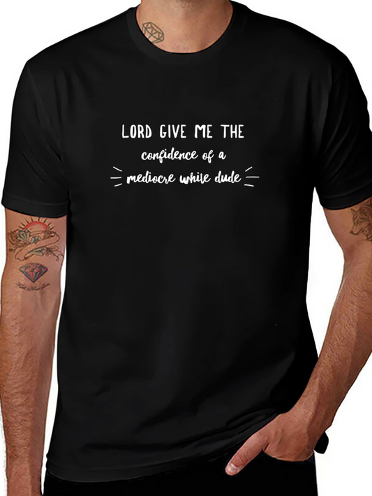Confidence Black Graphic Tee for Men
