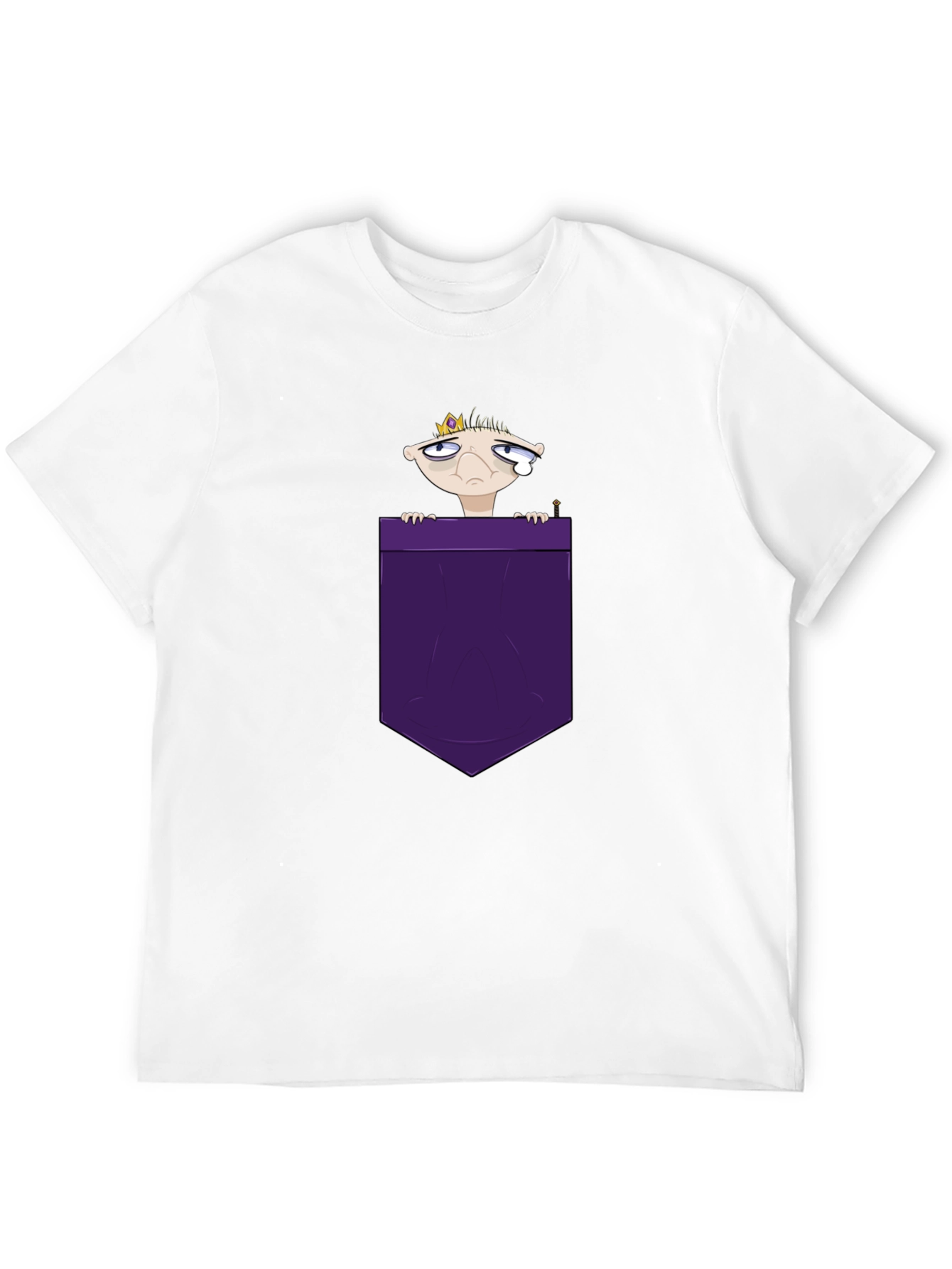 Cartoon King in Pocket Graphic T-Shirt